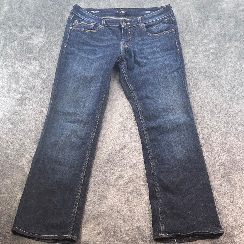 Vigoss The New York Boot Cut Jeans Dark Wash Blue Denim Mens 30x33
